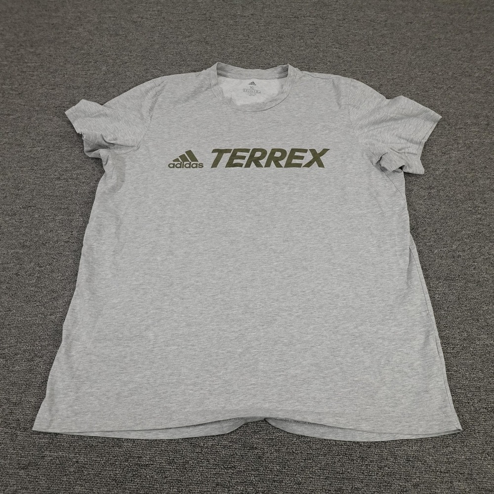 Adidas Terrex Shirt‎ Womens XL Gray Climalite Short Sleeve Hiking Running Tee
